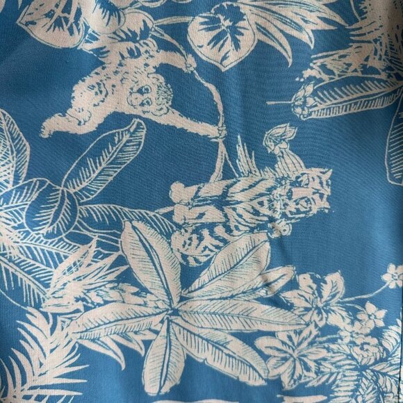 Angie Blue Tropical Print Wide Leg Palazzo Pants - Picture 4 of 6